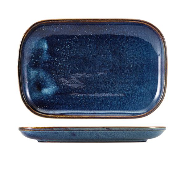 Terra Porcelain Aqua Blue Rectangular Plate 29 x 19.5cm - BESPOKE 77