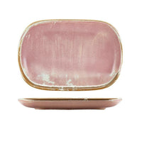 Terra Porcelain Rose Rectangular Plate 24 x 16.5cm - BESPOKE 77