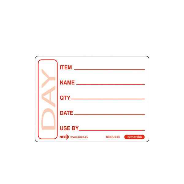 50 X 65mm Removable Red Use By Label (500) - BESPOKE 77