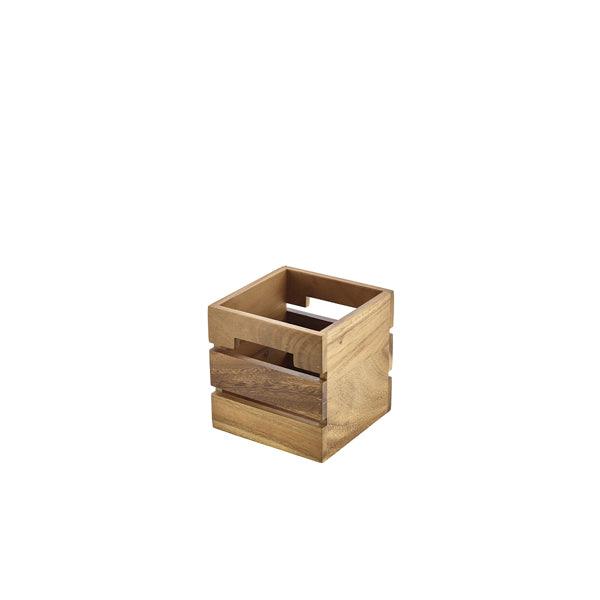 Genware Acacia Wood Box/Riser 15cm – Bespoke 77