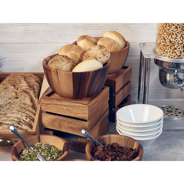 Genware Acacia Wood Box/Riser 15cm - BESPOKE 77