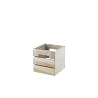 Genware White Wash Acacia Wood Box/Riser 15cm - BESPOKE 77