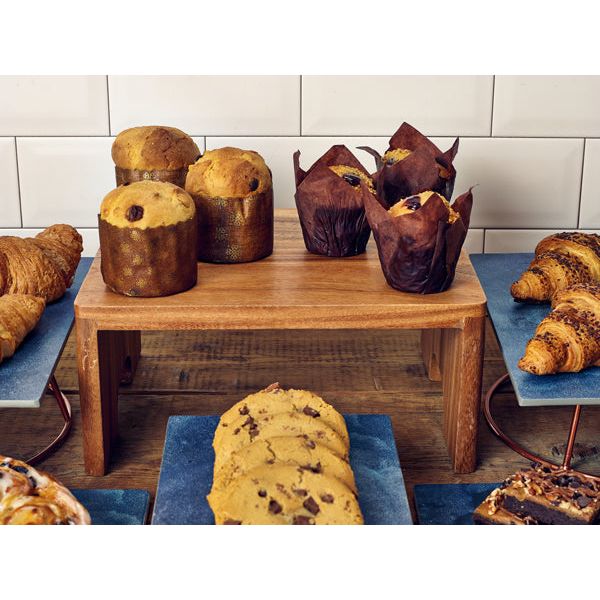 Genware Acacia Wood Buffet Riser GN 1/2 15cm (H) - BESPOKE 77