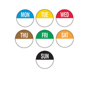 19mm Removable Day of the Week Labels 7 Days (7 X 1000) - BESPOKE 77