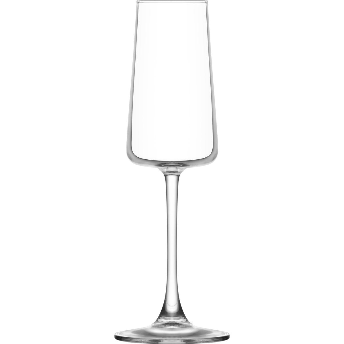 Salerno conical crystal-look glass champagne flute 21cl