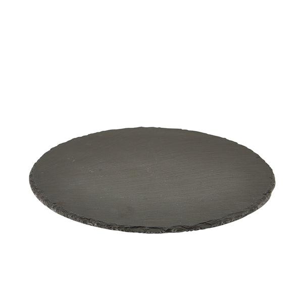 Genware Natural Edge Slate Platter 30cm Round - BESPOKE 77