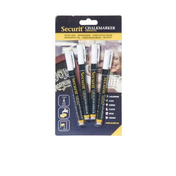 Chalkmarkers 4 Pack White Small - BESPOKE 77