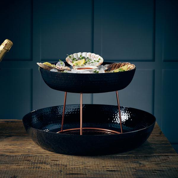 GenWare Black Hammered Aluminium Platter 31cm - BESPOKE 77