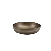 Vintage finish hammered aluminium serving platter 31cm