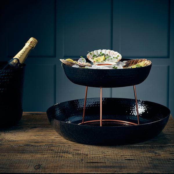 GenWare Black Hammered Aluminium Platter 44cm - BESPOKE 77