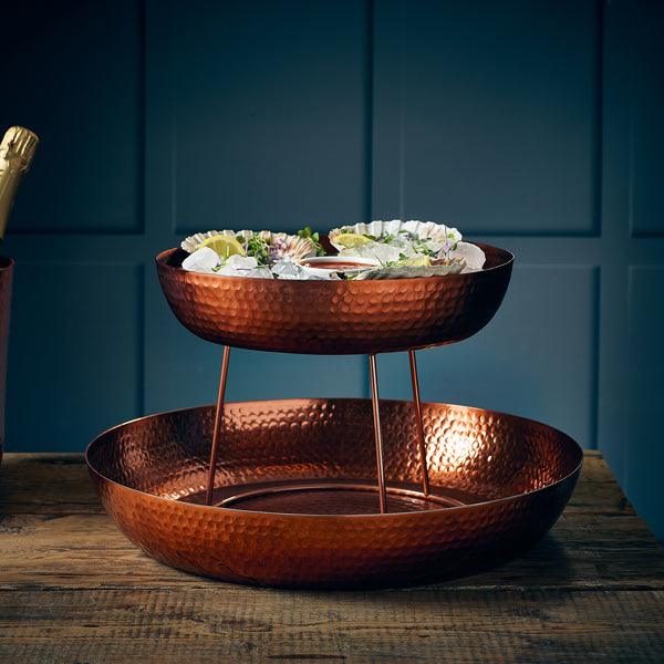 GenWare Copper Hammered Aluminium Platter 44cm - BESPOKE 77