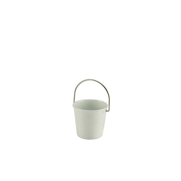Stainless Steel Miniature Bucket 4.5cm Dia White - BESPOKE 77
