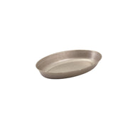 Vintage steel oval serving dish 20.5 x 13cm with industrial finish
