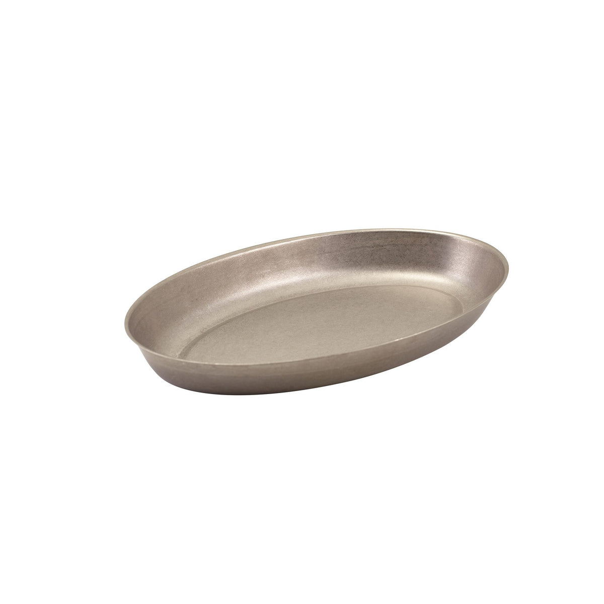 Vintage steel oval serving dish 24.5 x 15cm