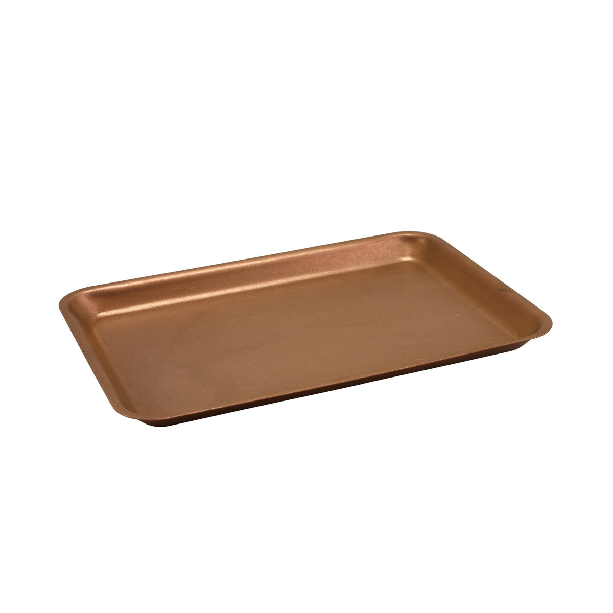 Copper finish stainless steel serving tray 31.5 x 21.5cm