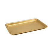 Matt gold finish stainless steel serving tray 31.5 x 21.5cm