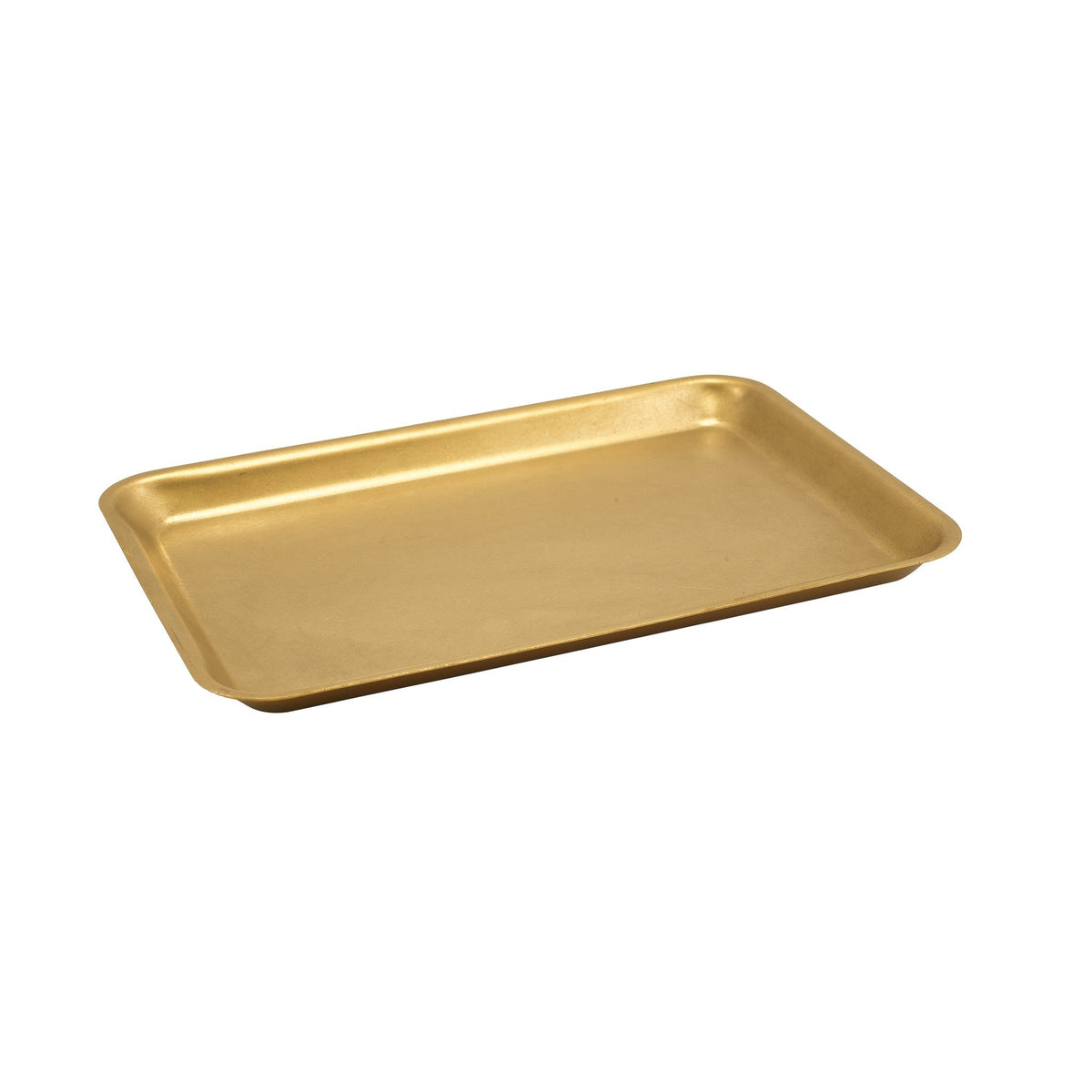 Matt gold finish stainless steel serving tray 31.5 x 21.5cm