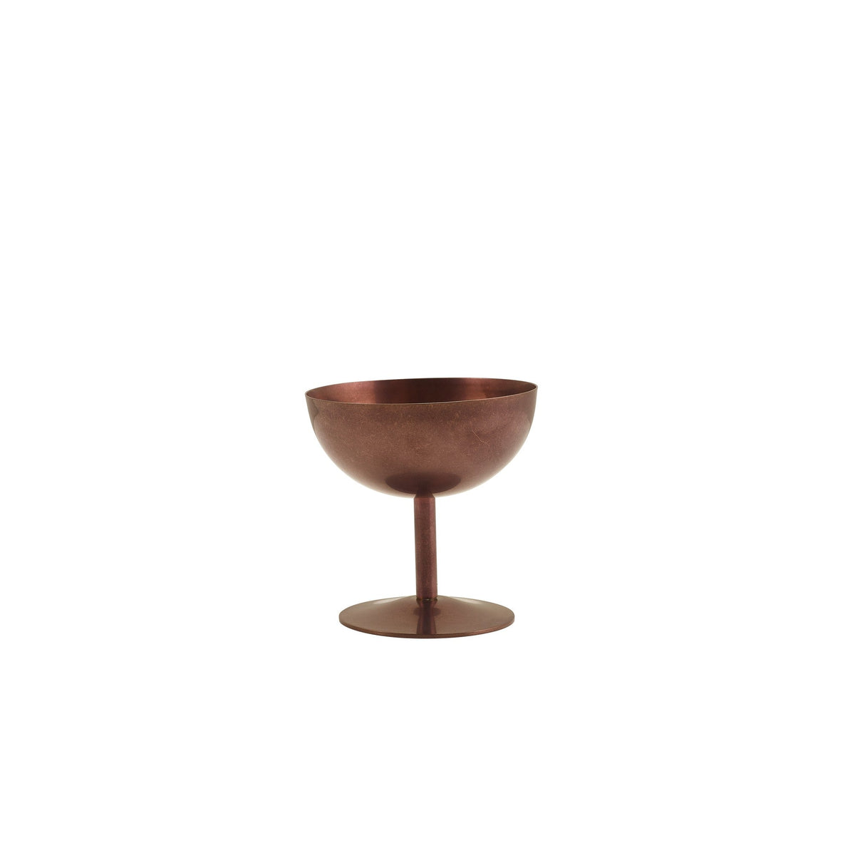 Copper finish steel stemmed sundae cup 10cm