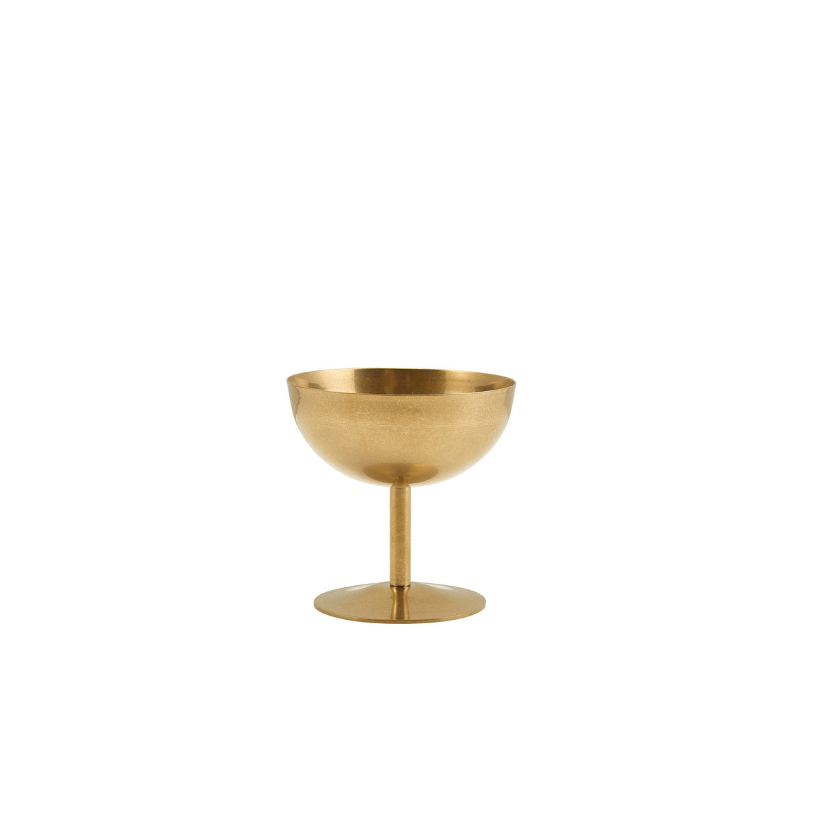 Matt gold finish steel stemmed sundae cup 10cm