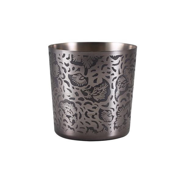 GenWare Black Floral Stainless Steel Serving Cup 8.5 x 8.5cm - BESPOKE 77