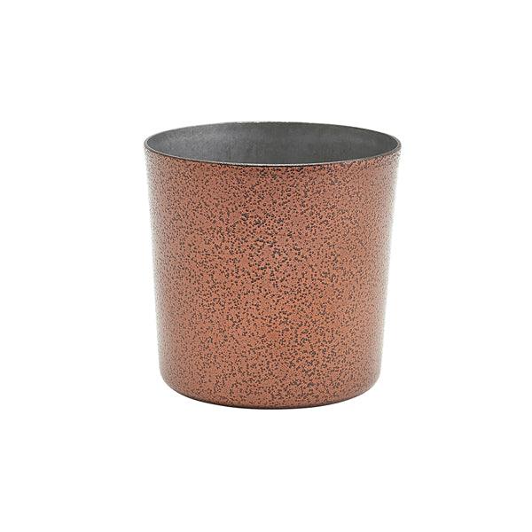 Stainless Steel Serving Cup 8.5 x 8.5cm Hammered Copper - BESPOKE 77