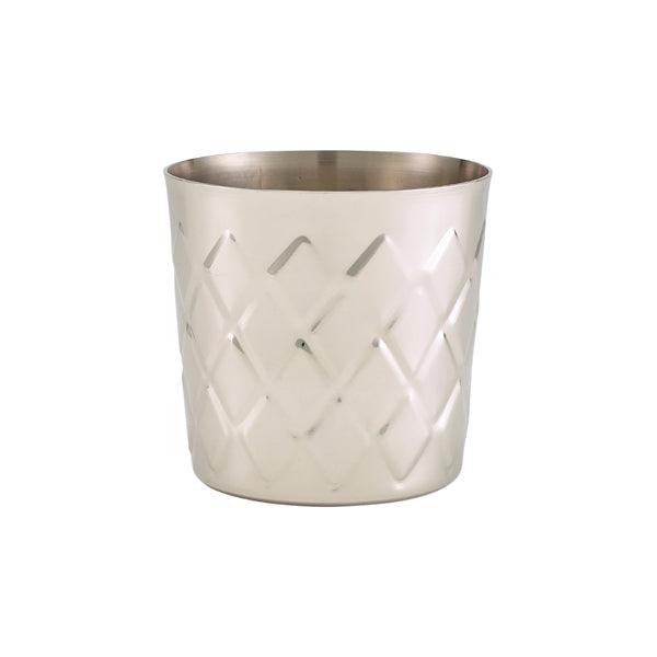 Diamond Pattern Stainless Steel Serving Cup 8.5 x 8.5cm - BESPOKE 77