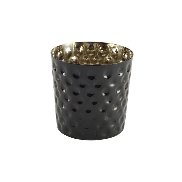 Black Hammered Stainless Steel Serving Cup 8.5 x 8.5cm - BESPOKE 77