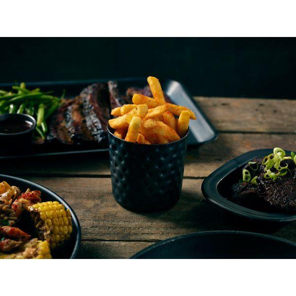 GenWare Black Vintage Steel Hammered Serving Cup 8.5 x 8.5cm - BESPOKE 77