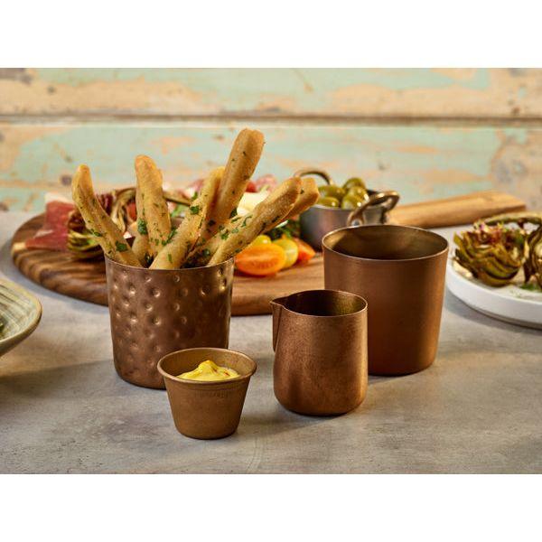 GenWare Copper Vintage Steel Hammered Serving Cup 8.5 x 8.5cm - BESPOKE 77