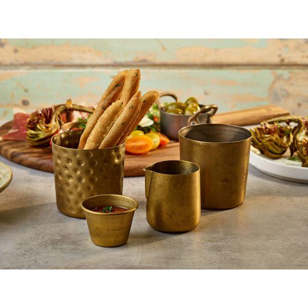 GenWare Gold Vintage Steel Hammered Serving Cup 8.5 x 8.5cm - BESPOKE 77