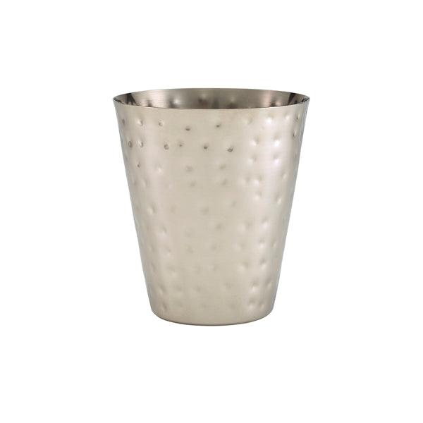 Hammered Stainless Steel Conical Serving Cup 9 x 10cm - BESPOKE 77