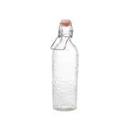 Hammered glass swing top water bottle 1L