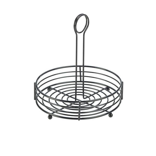 Black Wire Table Caddy 8" Dia X 8.5" (H) - BESPOKE 77
