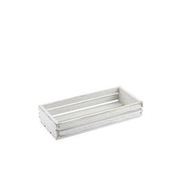 Genware White Wash Wooden Crate 25 x 12 x 5cm - BESPOKE 77