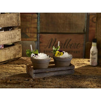 Genware Dark Rustic Wooden Crate 34 x 12 x 7cm - BESPOKE 77