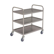 S/St. Trolley 85.5L X 53.5W X 93.3H 3 Shelves - BESPOKE 77