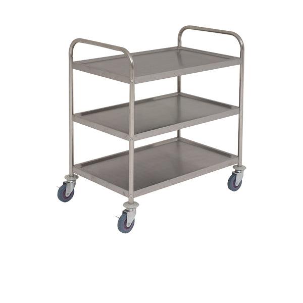 S/St. Trolley 85.5L X 53.5W X 93.3H 3 Shelves - BESPOKE 77