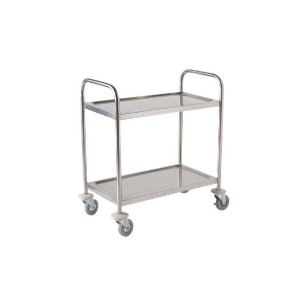 Fully Welded S/St. Trolley - 2 Shelves - BESPOKE 77