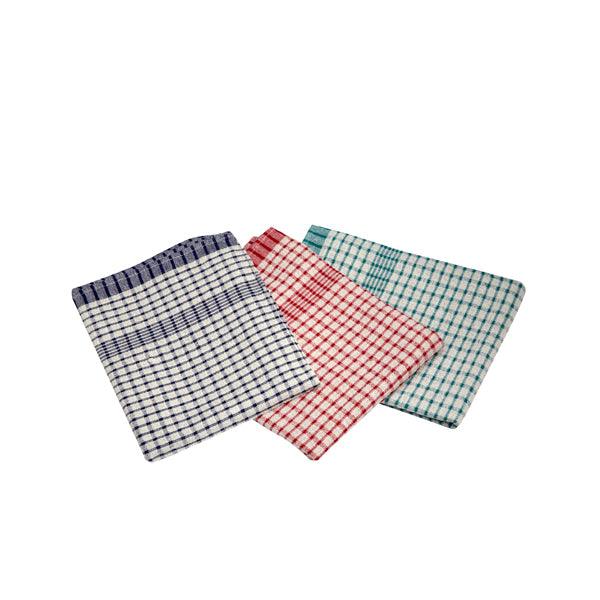 Cotton Check T-Towel 46X69cm 10Pcs Mix Colours - BESPOKE 77