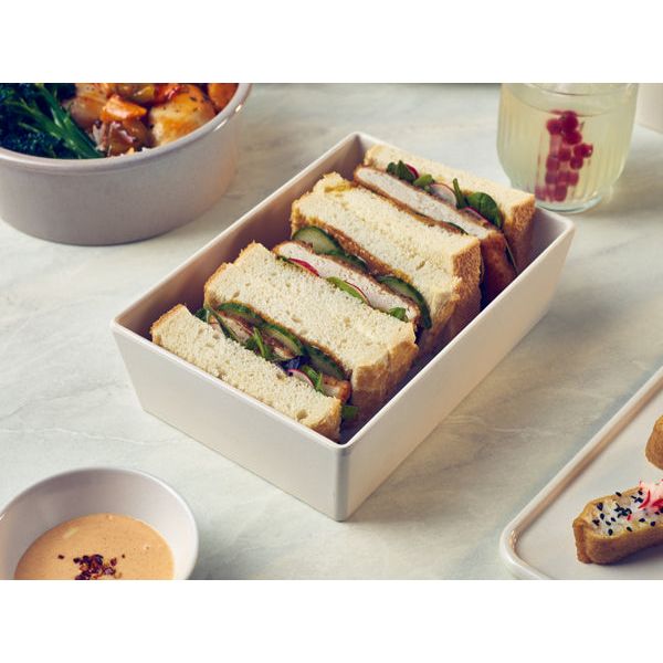 White Tokyo Melamine Salad Box 20.5 x 14.5 x 6cm - BESPOKE 77