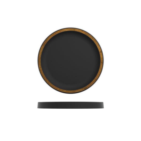 Copper/Black Utah Melamine Round Tray 23cm - BESPOKE 77