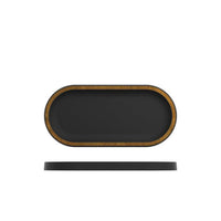 Copper/Black Utah Melamine Oval Tray 32 x 15cm - BESPOKE 77