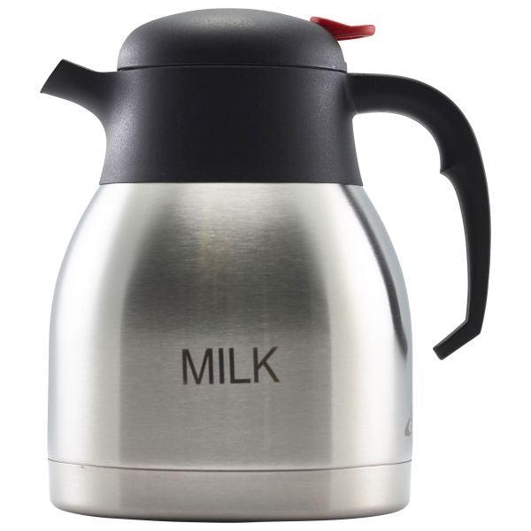 Milk Inscribed St/St Vacuum Push Button Jug - BESPOKE 77