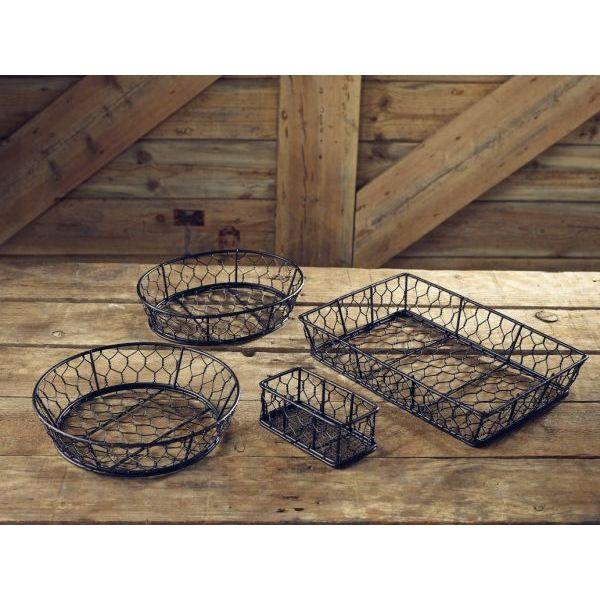 Genware Rectangular Black Wire Basket 14 x 7 x 5.5cm - BESPOKE 77