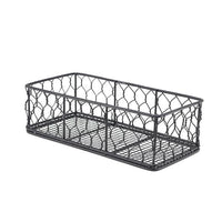 GenWare Rectangular Black Wire Basket 25 x 12 x 7.5cm - BESPOKE 77