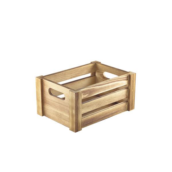 Genware Rustic Wooden Crate 22.8x16.5x11cm - BESPOKE 77