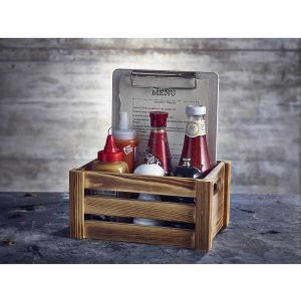 Genware Dark Rustic Wooden Crate 21.5x15x10.8cm - BESPOKE 77