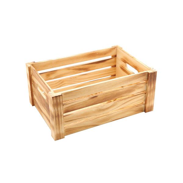 Genware Rustic Wooden Crate 34 x 23 x 15cm - BESPOKE 77