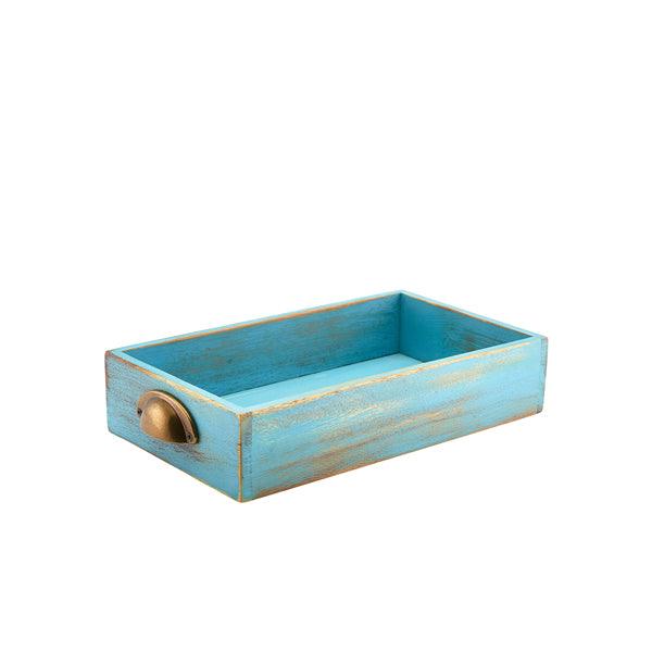 Genware Blue Wash Acacia Wood Display Drawer GN 1/3 - BESPOKE 77