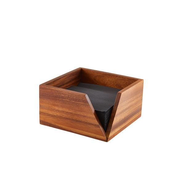 GenWare Acacia Wood Serviette Holder 18.6 x 10cm - BESPOKE 77